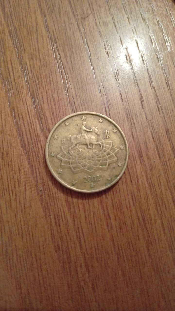 Vendo Moeda 50 Cent Itália 2002 (Raridade)