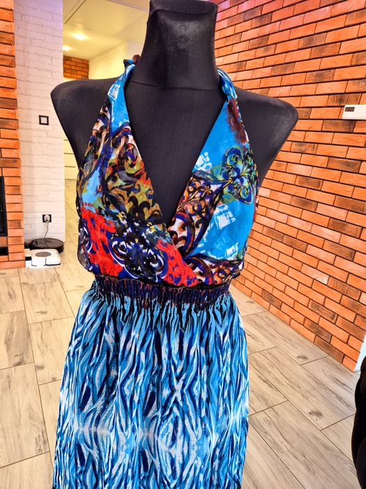 Letnia kolorowa sukienka maxi S/M