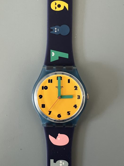 Zegarek Swatch dla dziecka granatowy, kolorowy