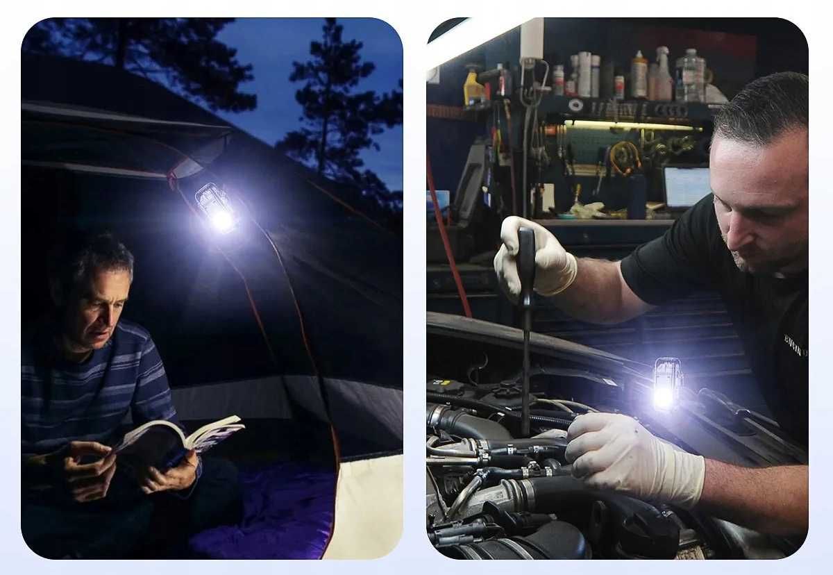 Zapalniczka Plazmowa Elektryczna Latarka LED COB USB Warsztatowa
