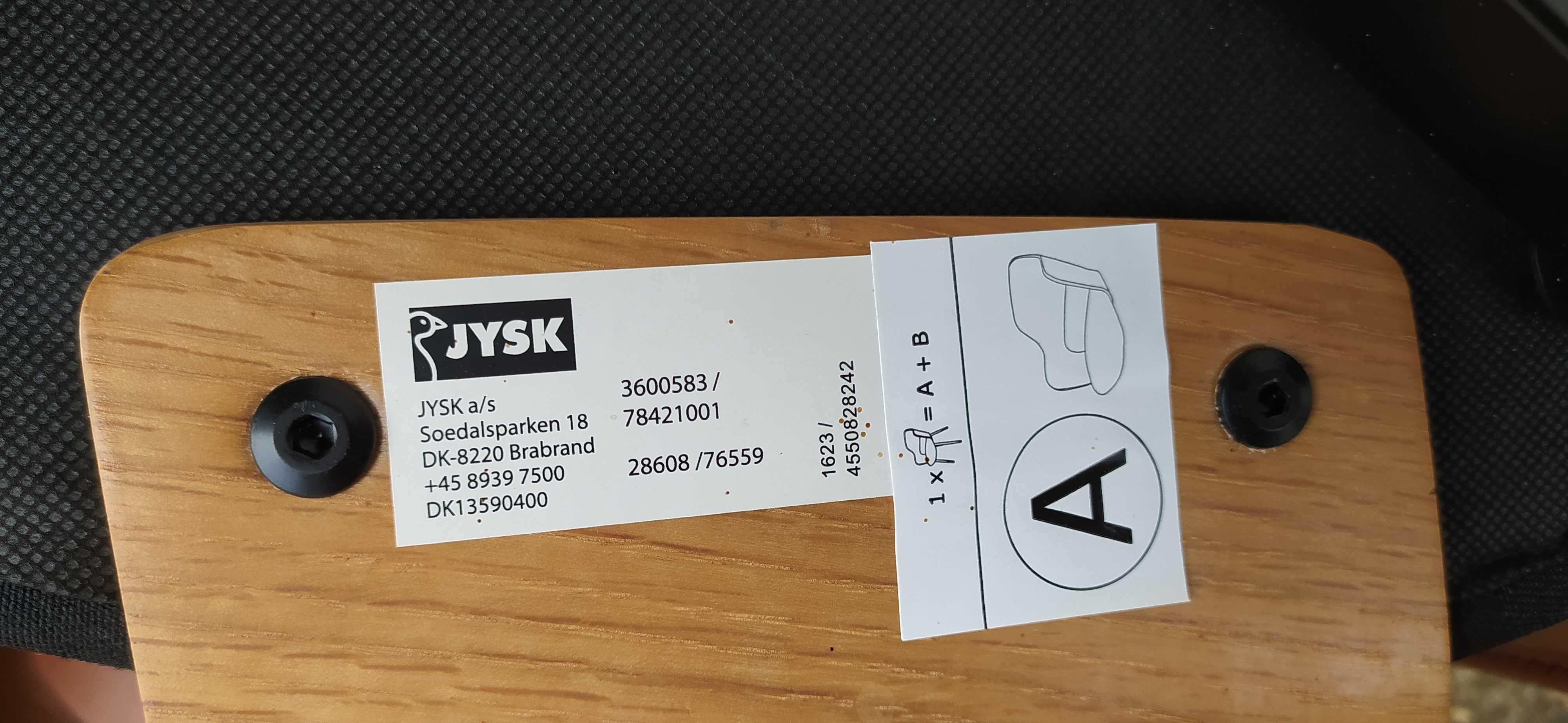 Krzesło HVIDOVRE dąb/czarna tkanina JYSK