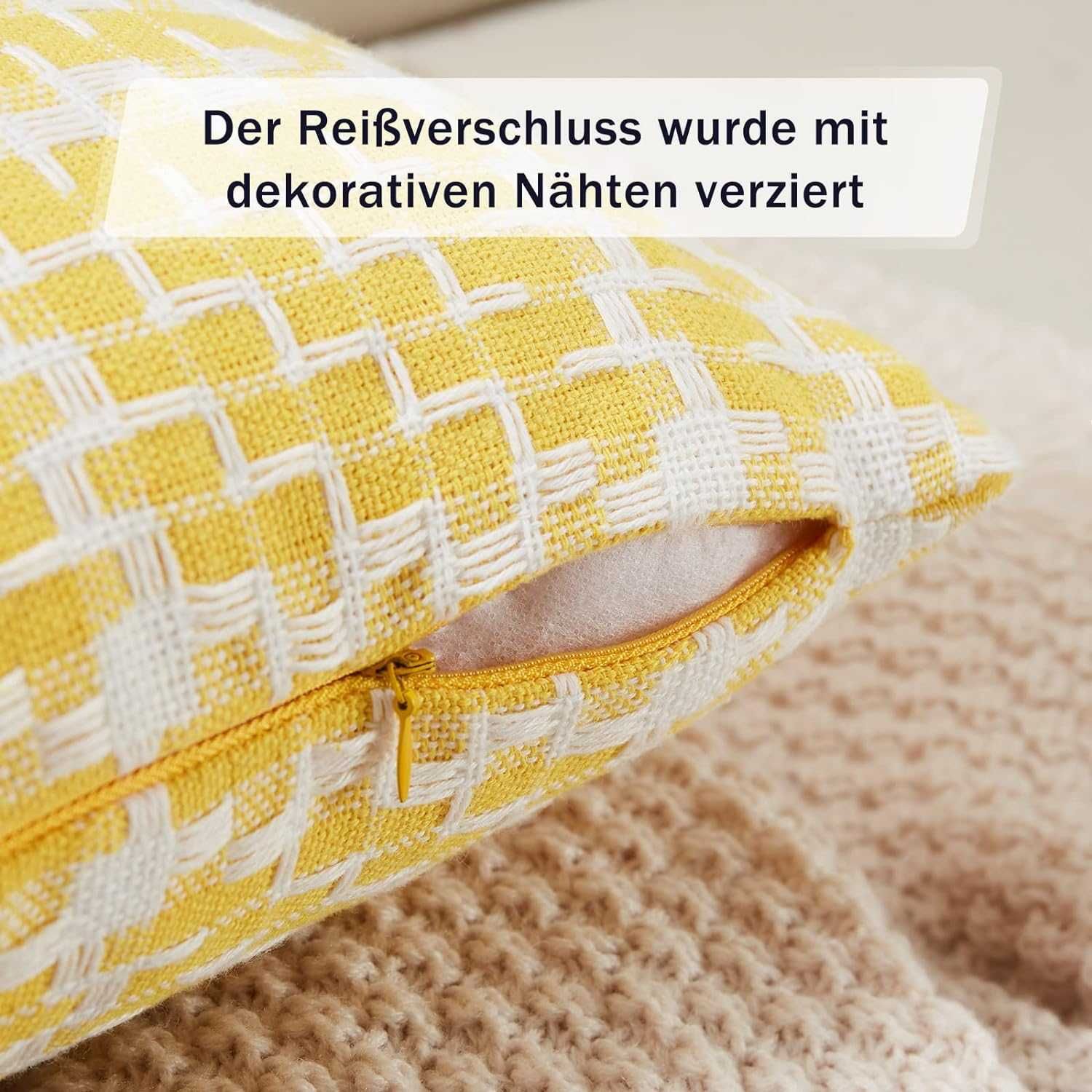 Zestaw 2 poszewek na poduszki w stylu boho 50x50cm YOUDENOVA