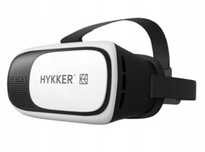 Okulary VR Hykker białe 3D + pilot