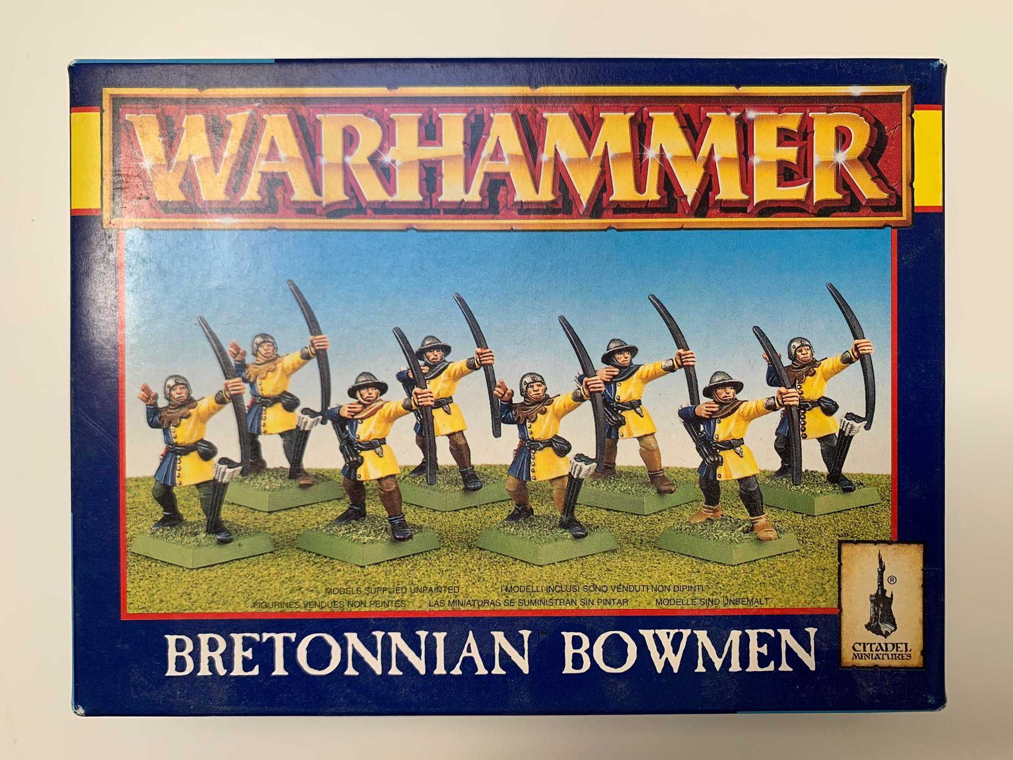 Warhammer Fantasy Battle: Bretonnian Bowmen - box, wypraski, 1996 r.