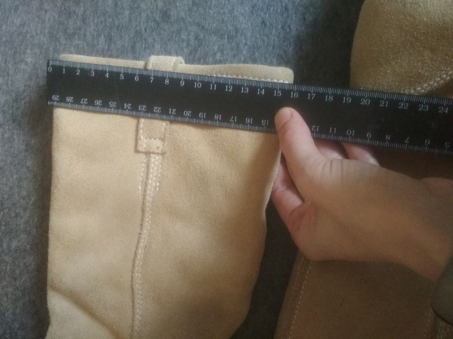 Чоботи George шкіряні зимові сапоги  натуральний замш бежеві 36