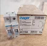 Хагер ОПТ / Знижка 36% Автоматичний вимикач Hager 1P 6kA 16A C, MCN116