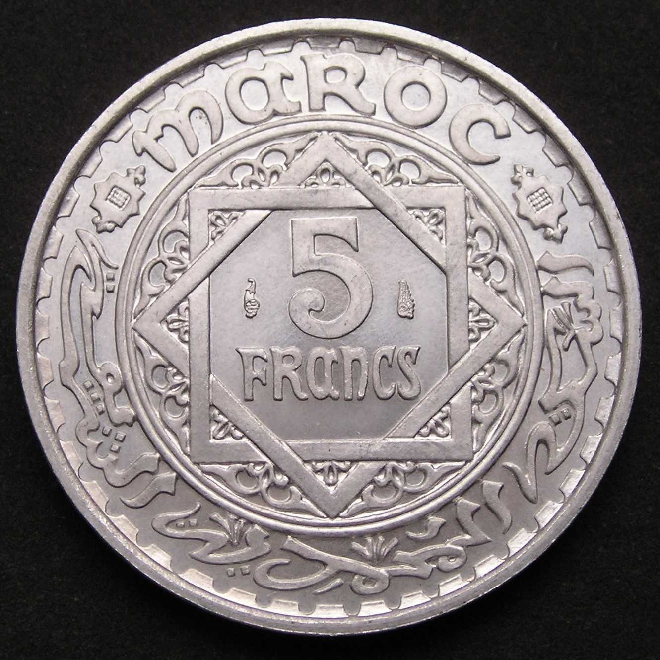 Maroko 5 franków 1950 - stan menniczy