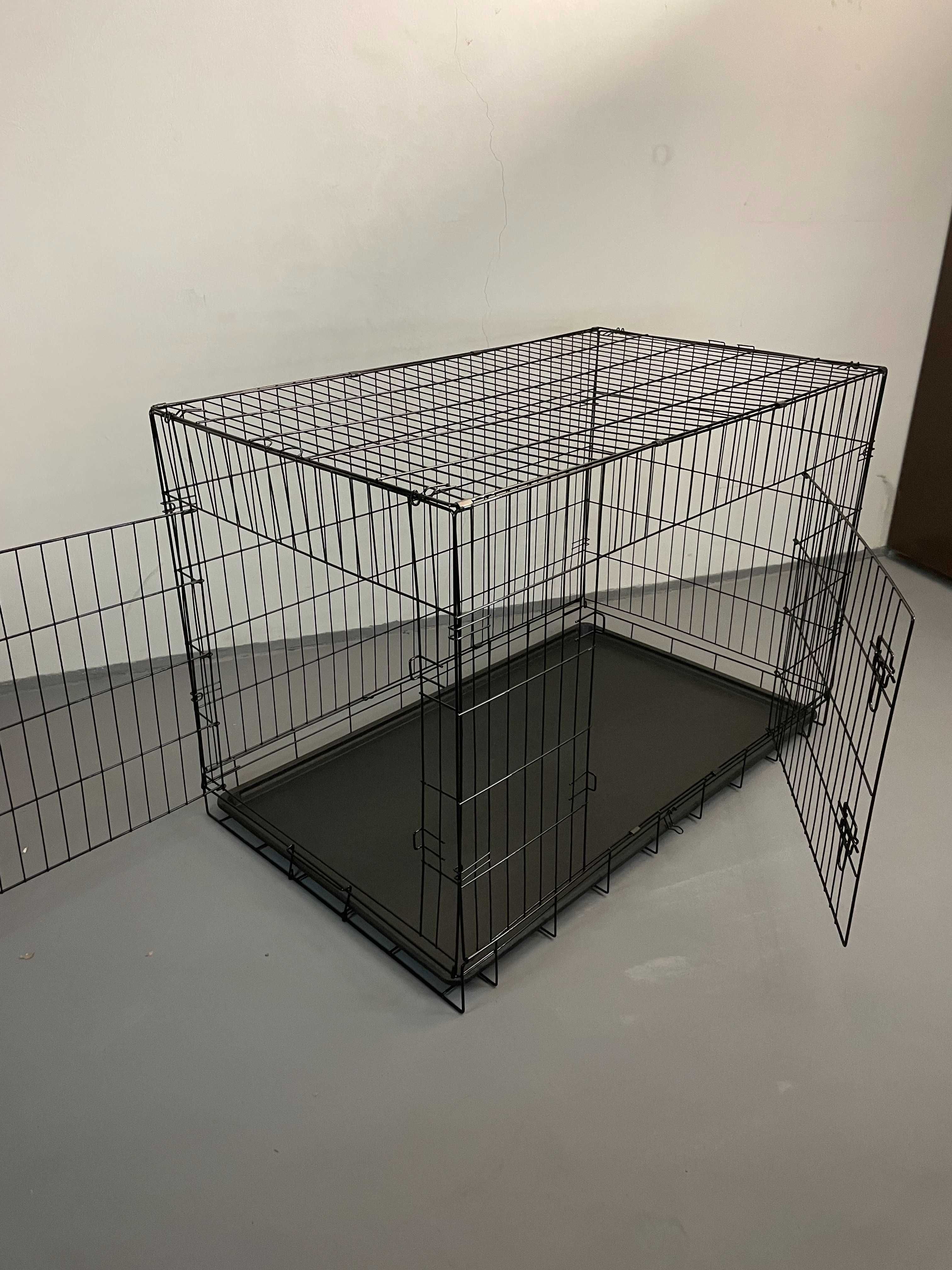 Klatka kennelowa dla psa DUŻA solidna 3XL transporter 121x74x82 cm