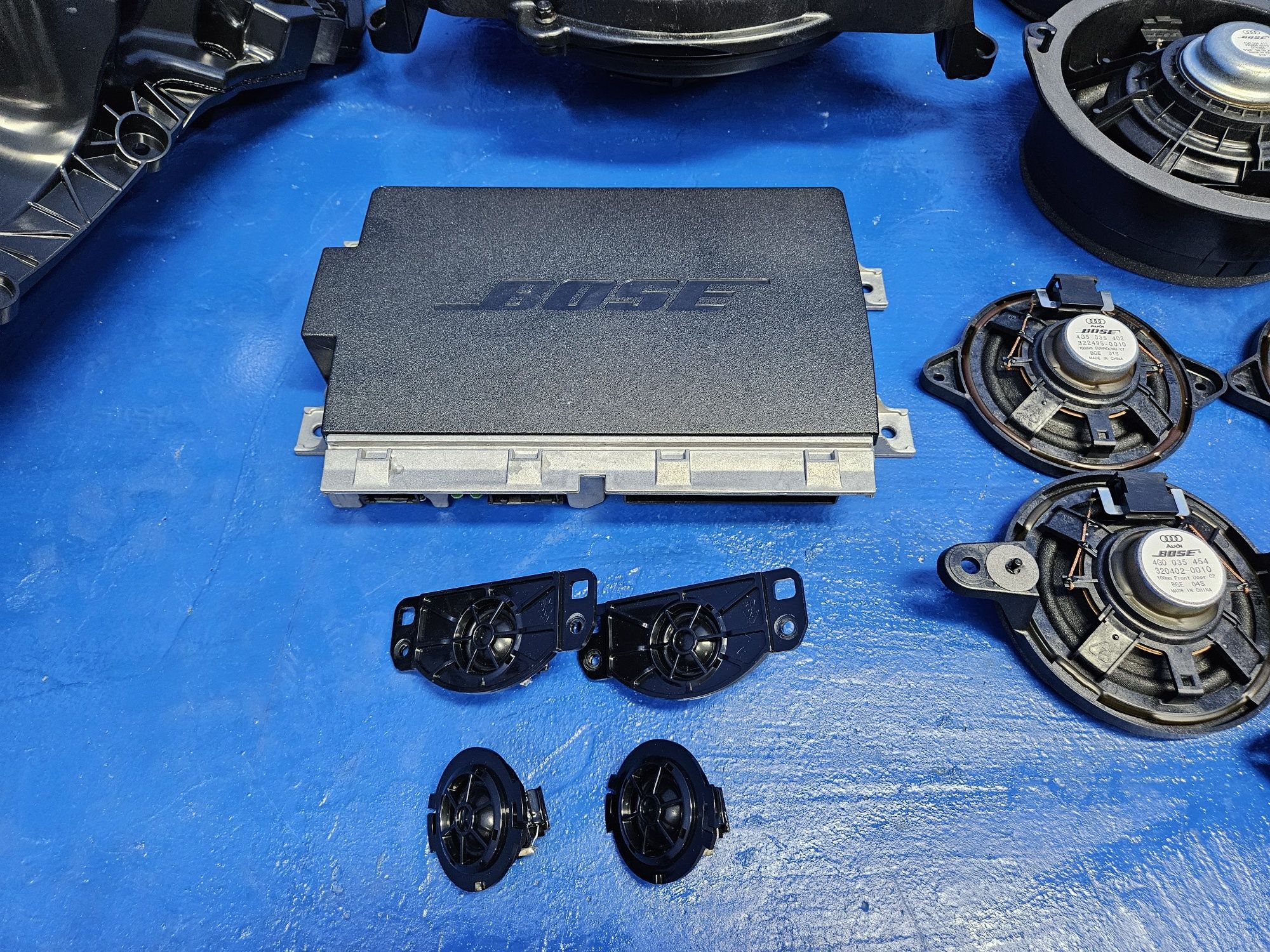 ZESTAW 14 głośników BOSE wzmacniacz AUDI A6 C7 komplet subwoofer