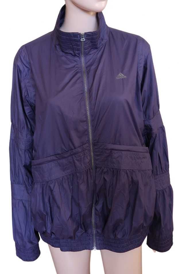 Adidas fioletowa kurtka damska w stylu vintage ortalionowa Rozmiar M