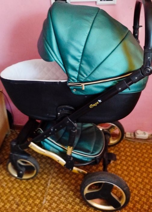 Коляска еко кожа 2в1 Onyx зелёная