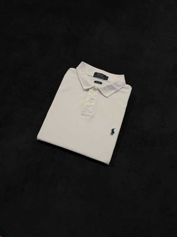 Biała elegancka koszulka polo Ralph Lauren - Size L