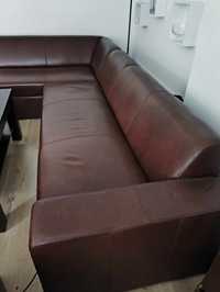 Narożnik i fotel skórzany brązowy 4-letni Antalya I Quattro Meble