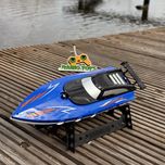 Катер на радіокеруванні HydroFlash Синій. Човен на пульті управління