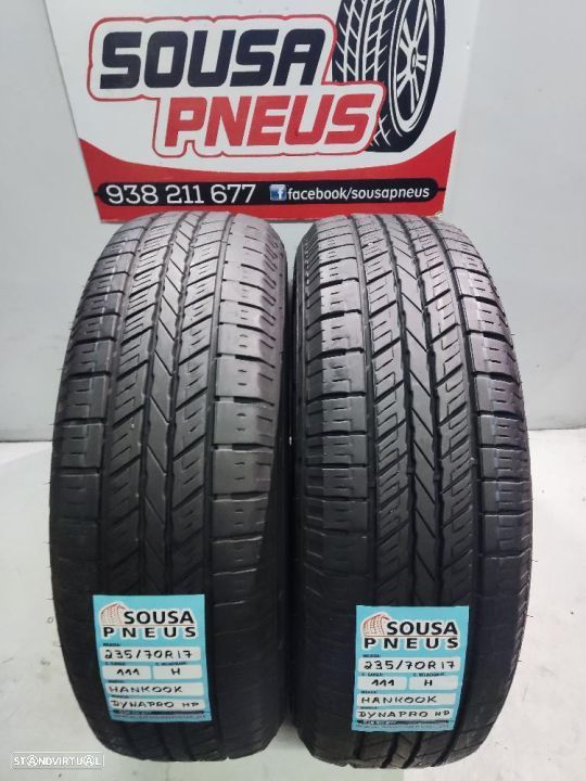 2 pneus semi novos 235-70r17 hankook - oferta dos portes