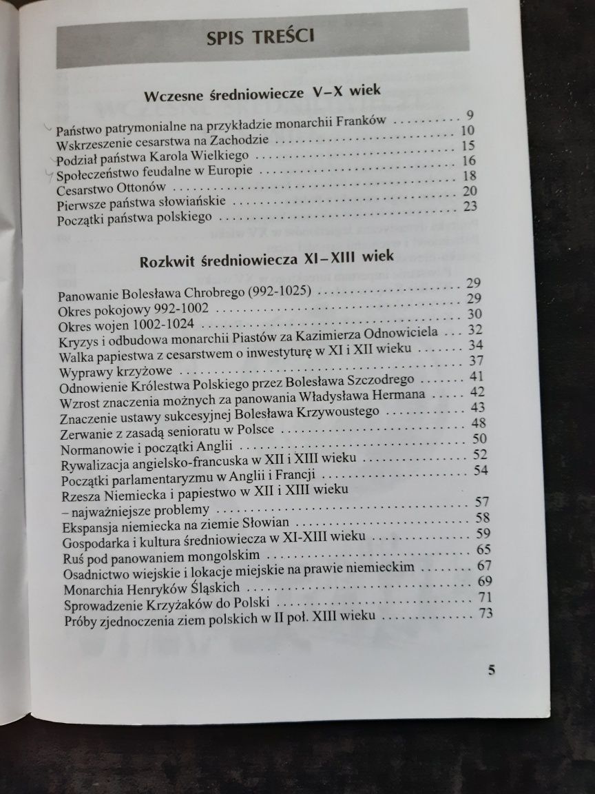 Historia średniowiecze - opracowanie dla szkoły średniej