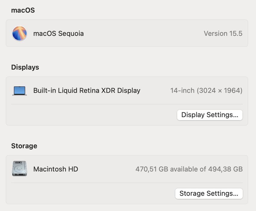 New MacBook Pro 14 2021 M1 Pro 32GB 512GB 3 цикли