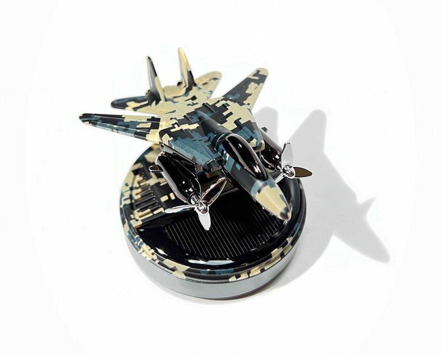 Освежитель в авто истребитель F14 в камуфляже с крутящимися лопостями