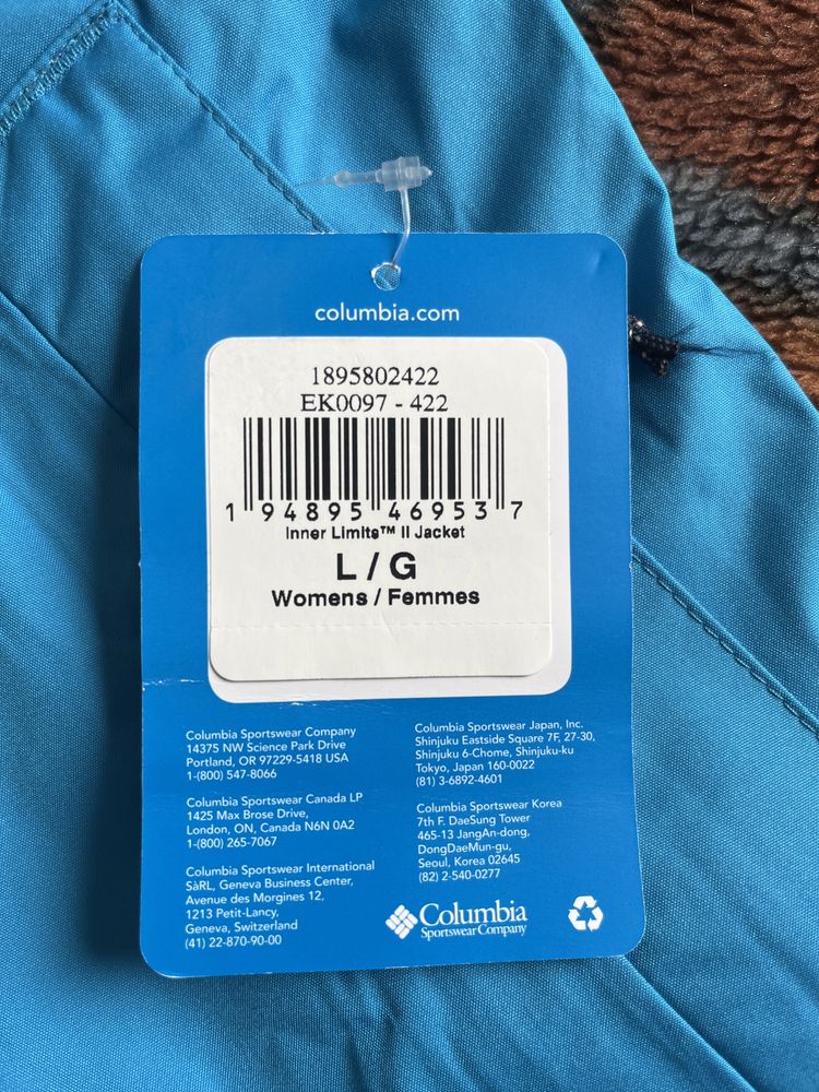 Kurtka przeciwdeszczowa damska Columbia Inner Limits II Jacket - blue