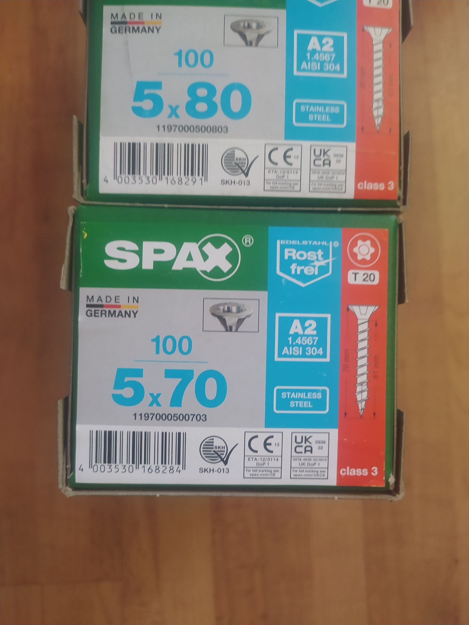 Wkręty Nierdzewne Spax 5x90 Stal A2 Op. 100 sztuk