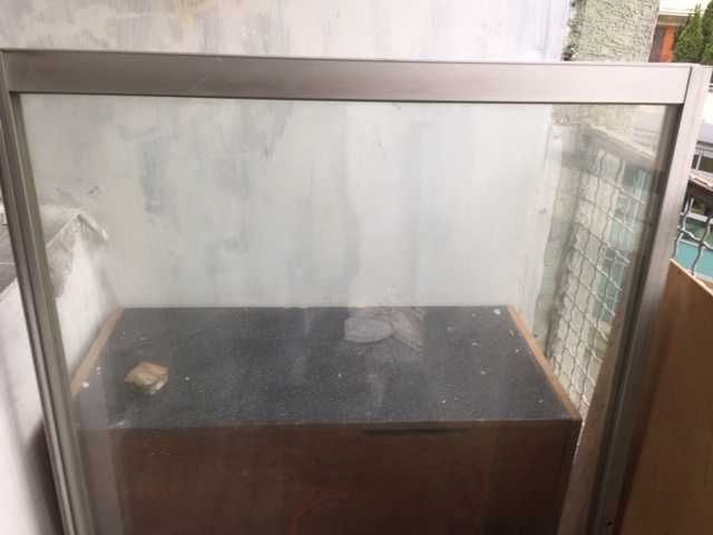 Okna przesuwne 95x120 wys. 2x + szyny