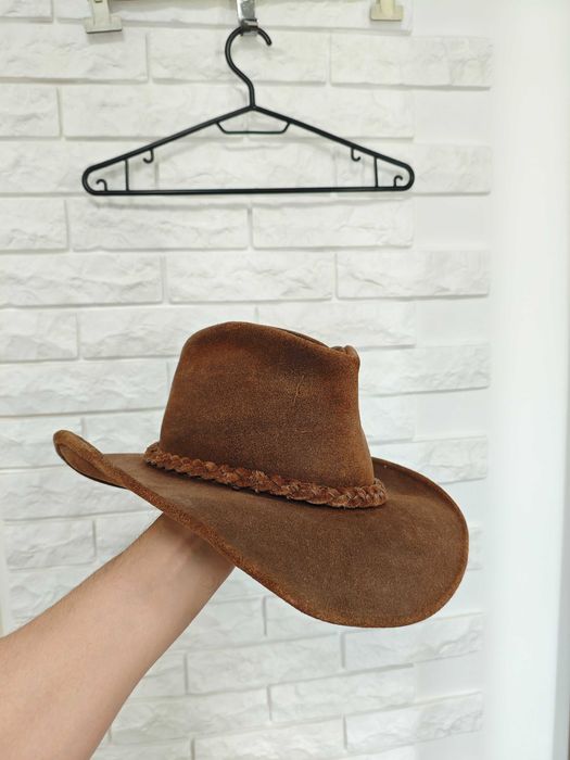 Minnetonka USA ковбойський капелюх L / M чоловічий шкіряний коричневий