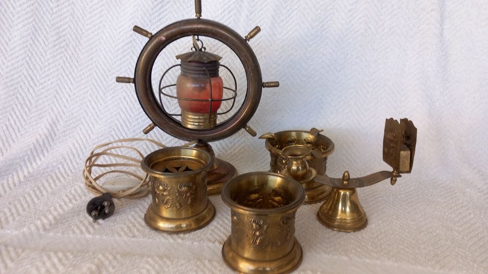 Conjuntos vintages. Peças em latão + cobre + outros (preço total)