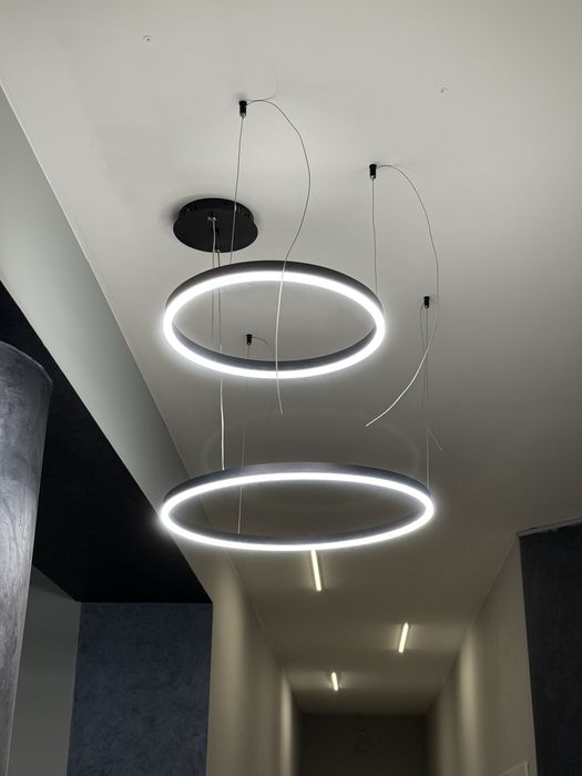 Сучасний круглий світлодіодний світильник-люстра, діаметром 80, 60 см