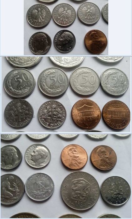 Продам монеты разных стран европы evro frank-CH zloty $ и всего мира