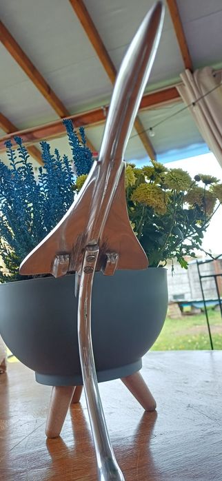 Ekskluzywna statuetka Concorde z lat 80–90 – hand made, aluminium