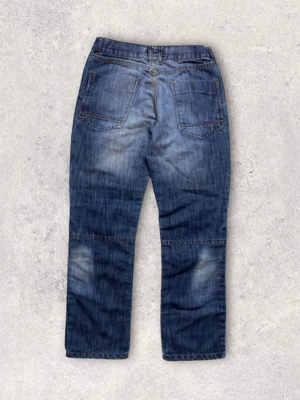 Spodnie cargo No fear niebieskie streetwear Vintage y2k drip drill
