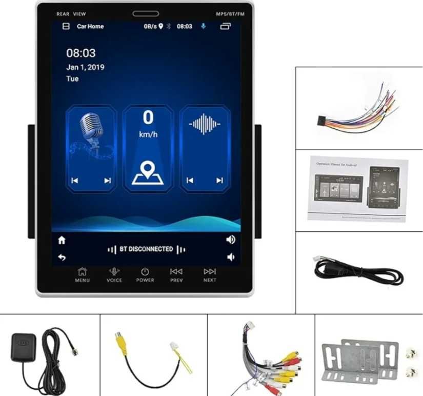 Автомагнітола 9.5" 2din GPS Wi-Fi Android 10.0.    2 Gb DDR RAM: 32 Гб