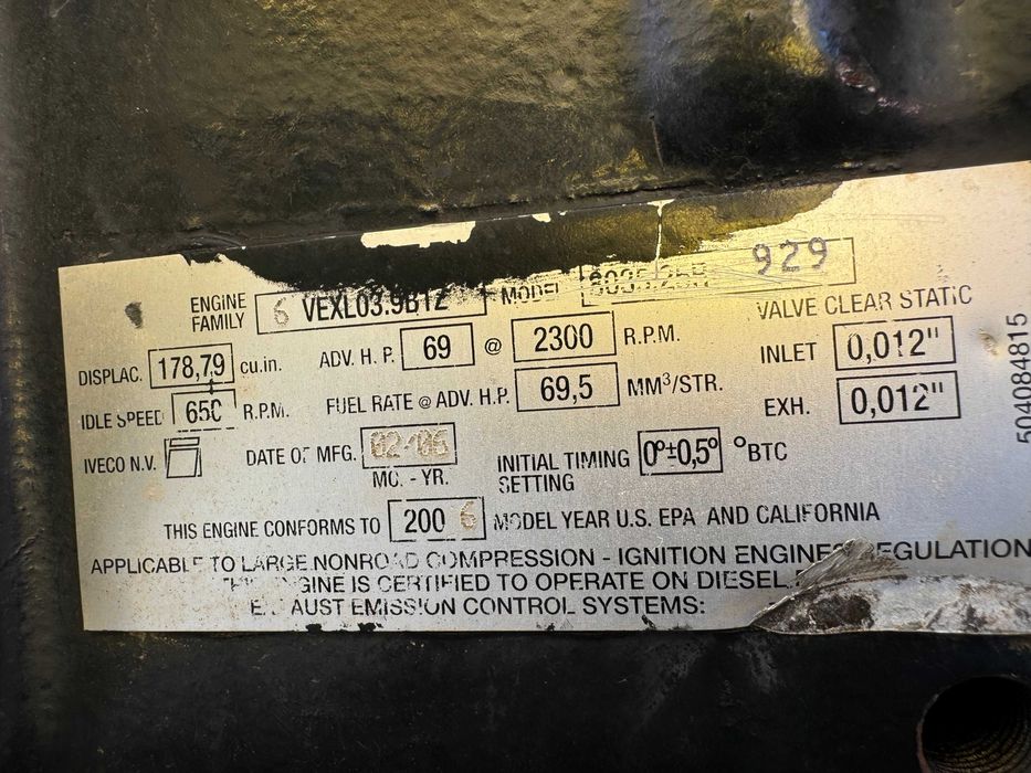 SILNIK New Holland tn75,IVECO 8035.25R,sadowniczy,2007 rok