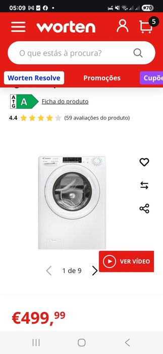 Nova na caixa Máquina de Lavar e Secar Roupa