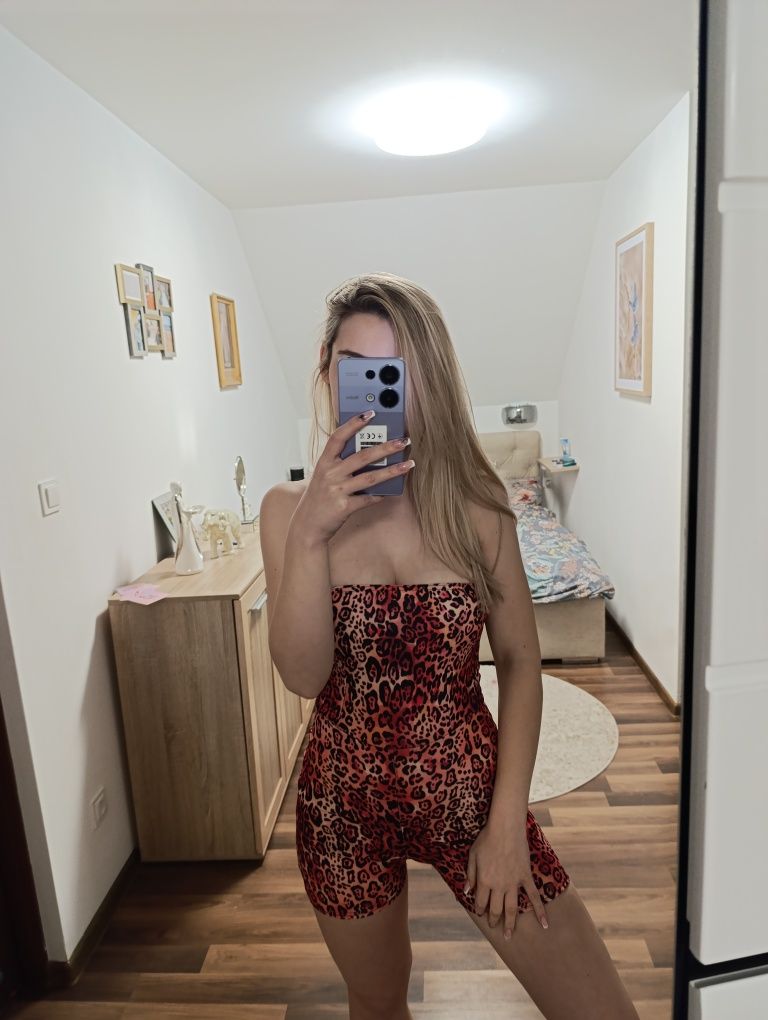 Kombinezon hiszpanka odkryte ramiona nowy sexy krótki impreza XS s