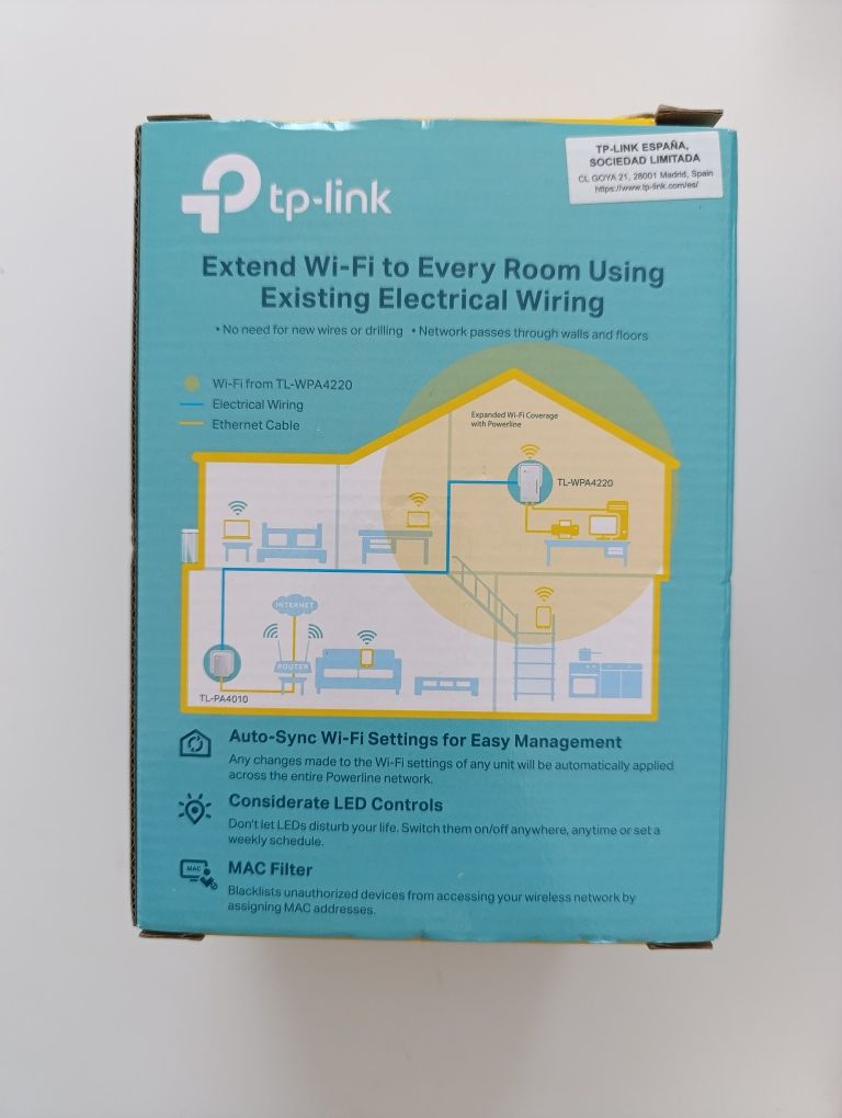 Powerline TP-Link AV600 TL-WPA4221 KIT