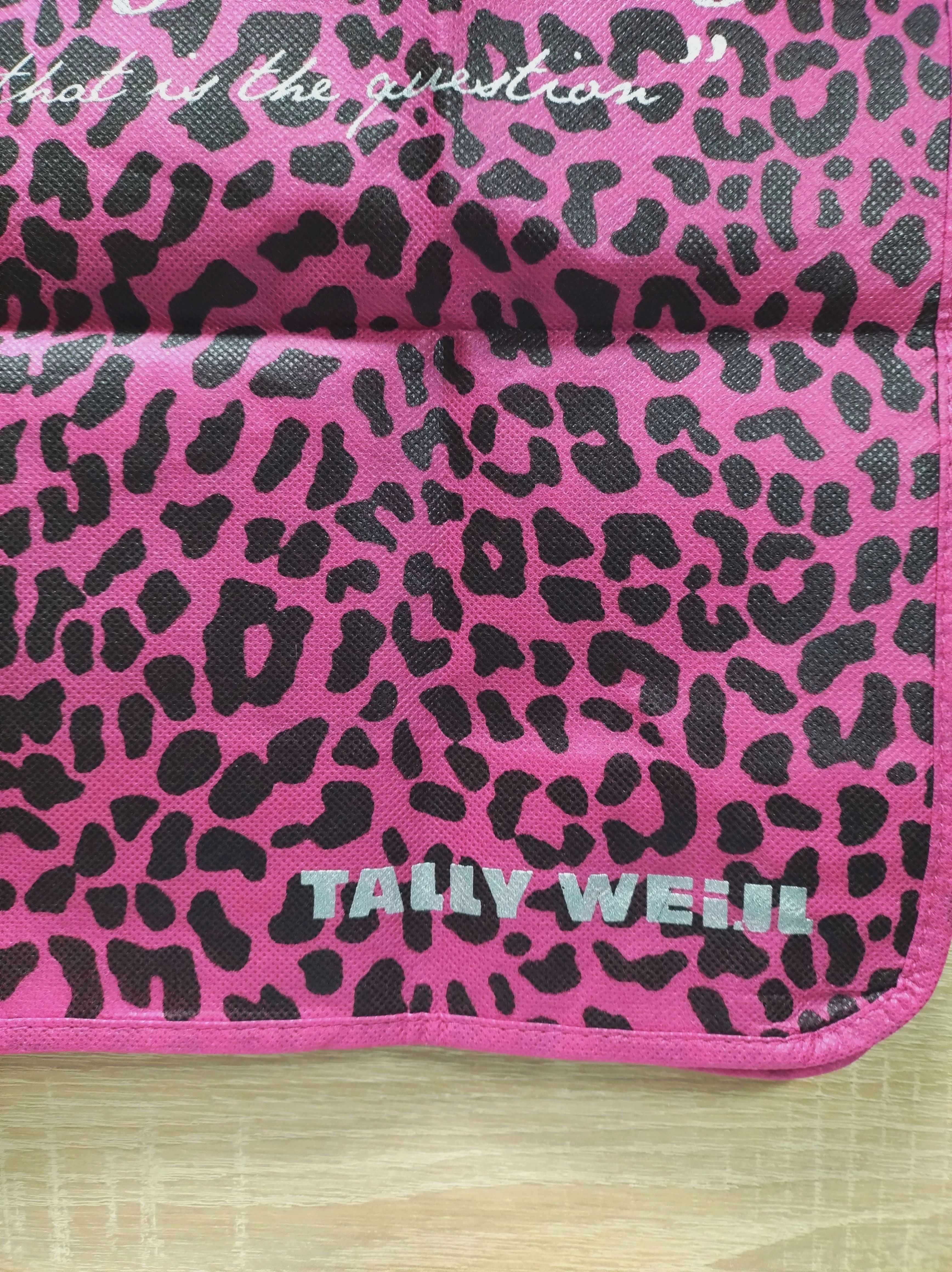 Różowa torba w panterkę shopper Tally Weijl scene emo punk panterka