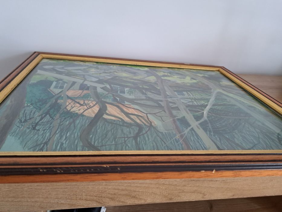 Obraz malowany na płótnie.