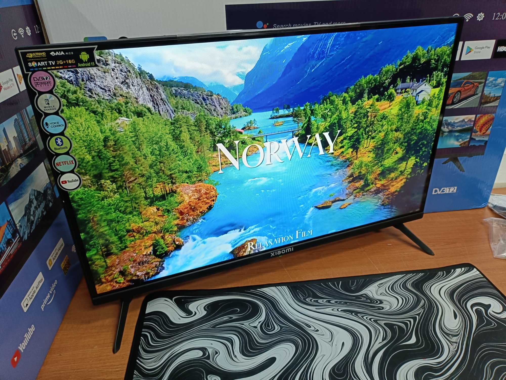 Телевізор 34" XIAOMI з Android 15 та памʼяттю 2/16 ГБ