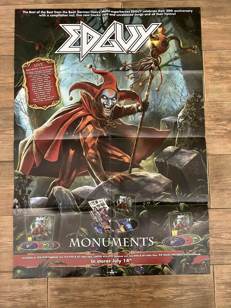 Poster Edguy - Monuments - Original Nuclear Blast