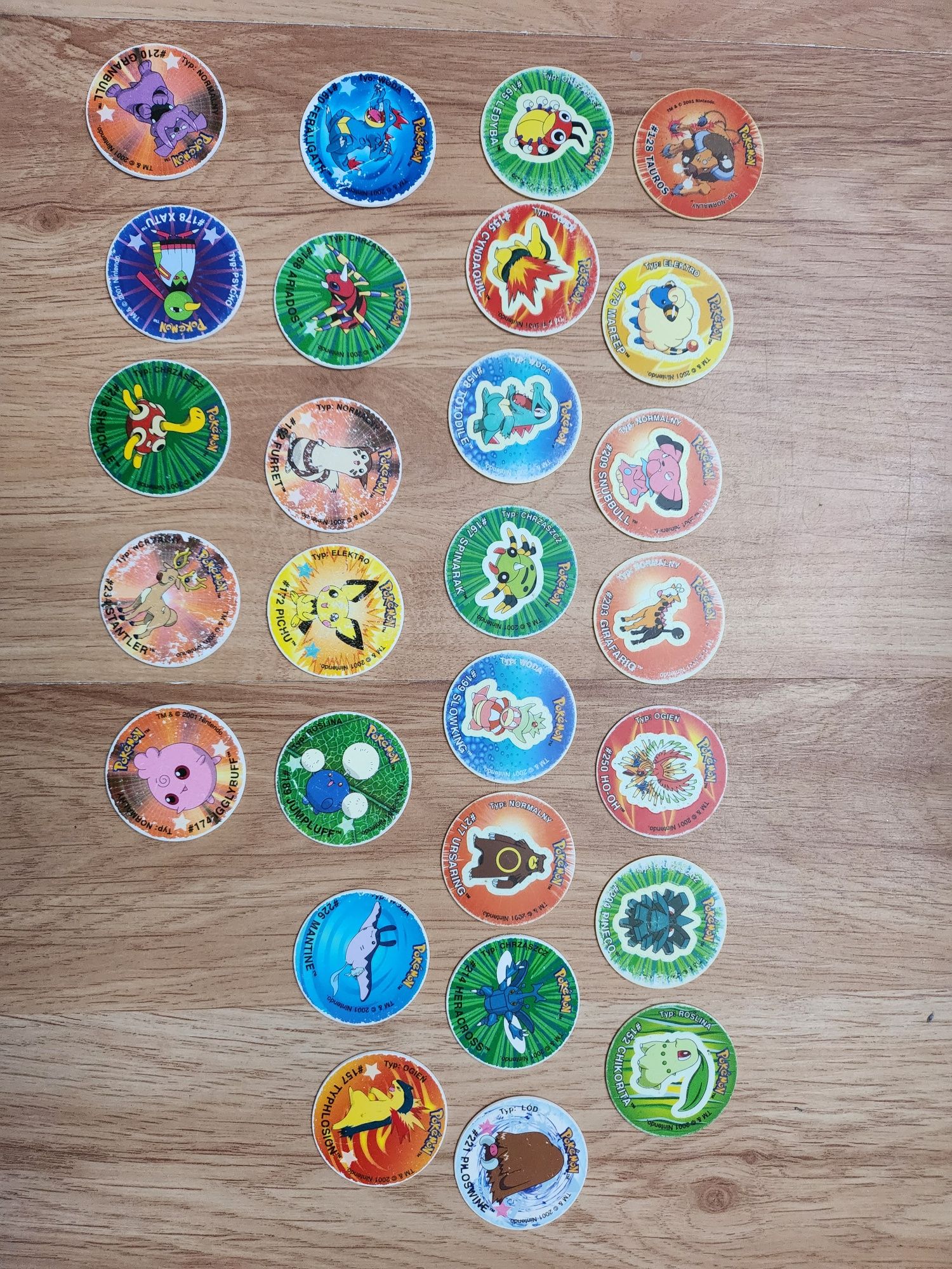 Kapsle Pokemon tazo 126 sztuk