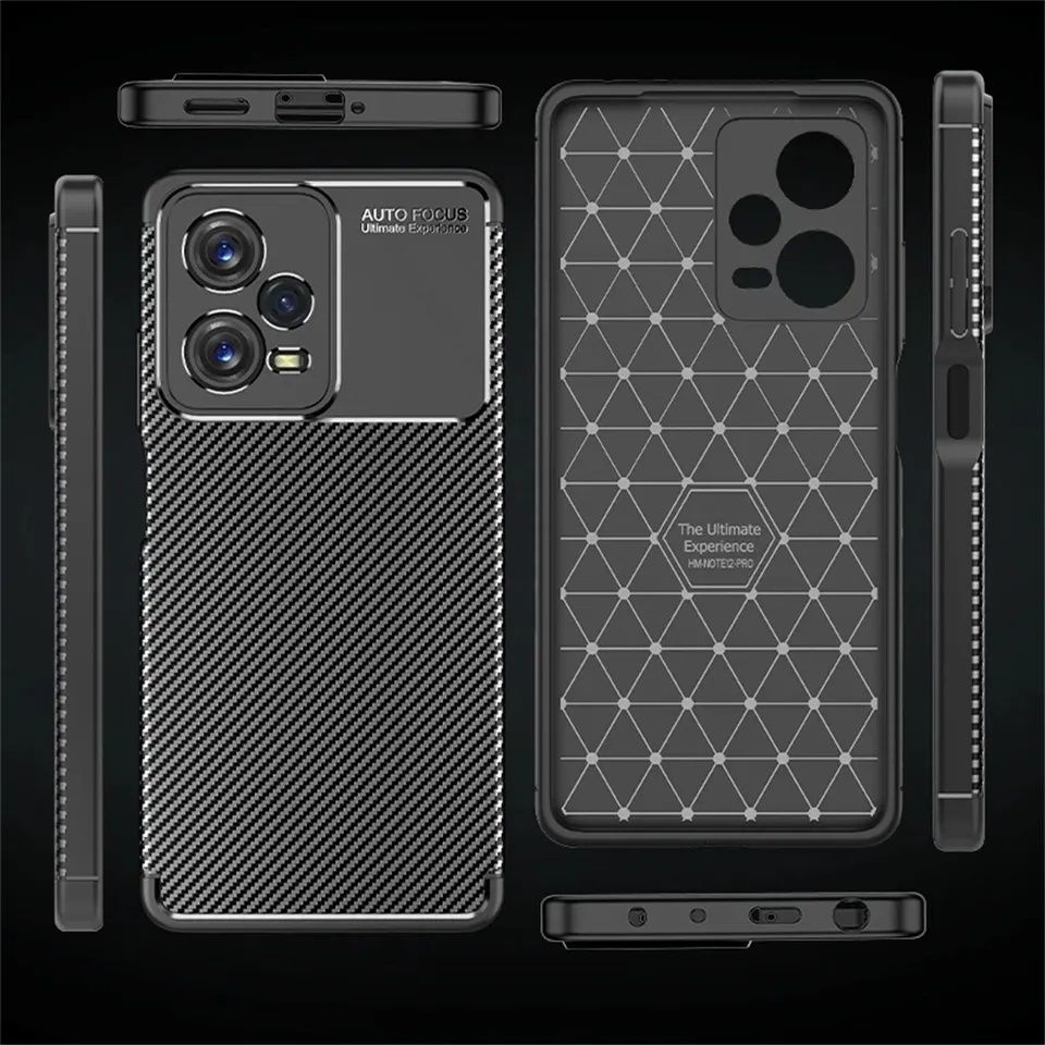 Capa T/ Carbono P/ Xiaomi Redmi Note 12 Pró 5G / Redmi Note 12 Pró+ 5G