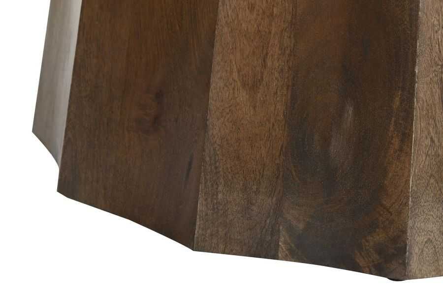 Stół okrągły 120 cm drewno mango czarny blat, stylowy, elegancki