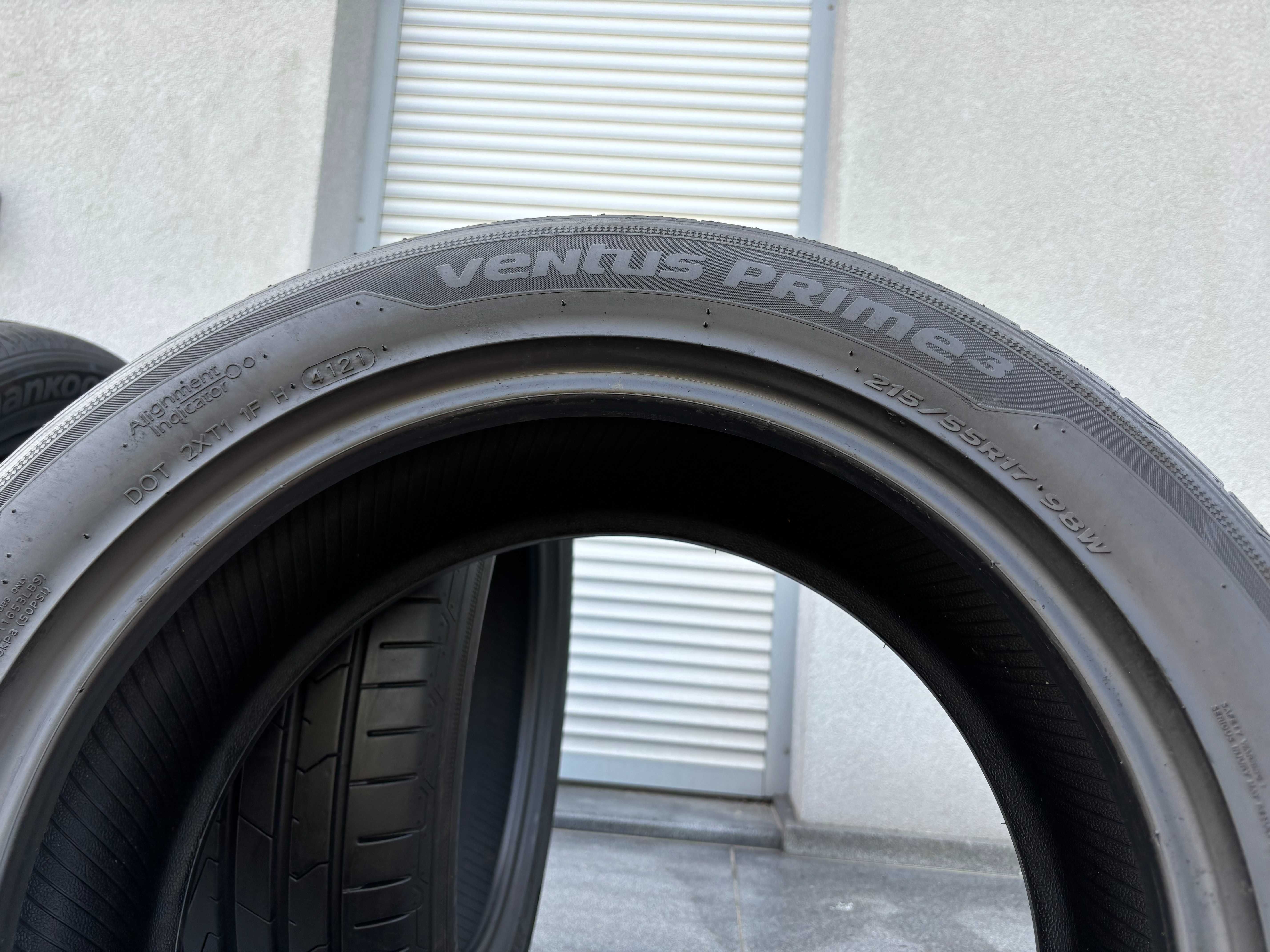 4szt letnie 215/55R17 Hankook 7mm 2021r świetny stan! L6870 gwarancja