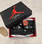 Jordan 4 czarno biale meskie obuwie sportowe Air jordan za kostkę NOWE
