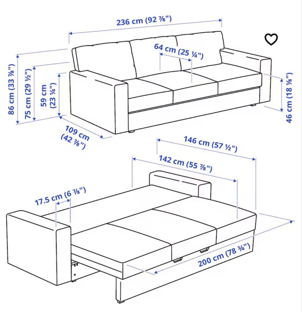 Sofa cama de 3 lugares