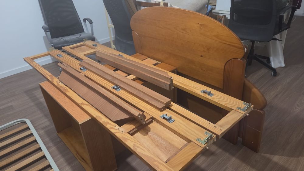 Cama Solteiro - madeira maciça