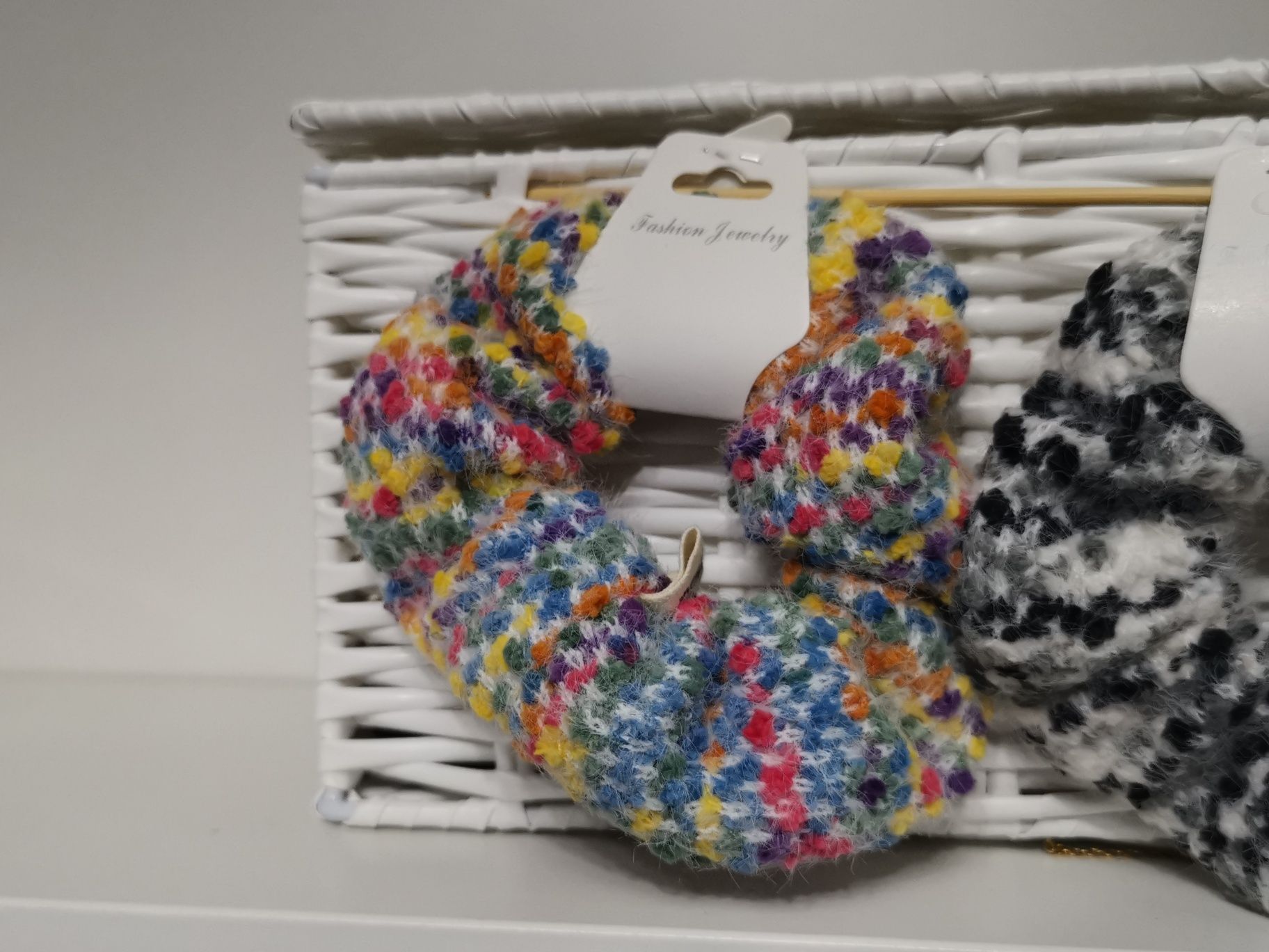 Kolorowe gumki do włosów scrunchies / 2 szt