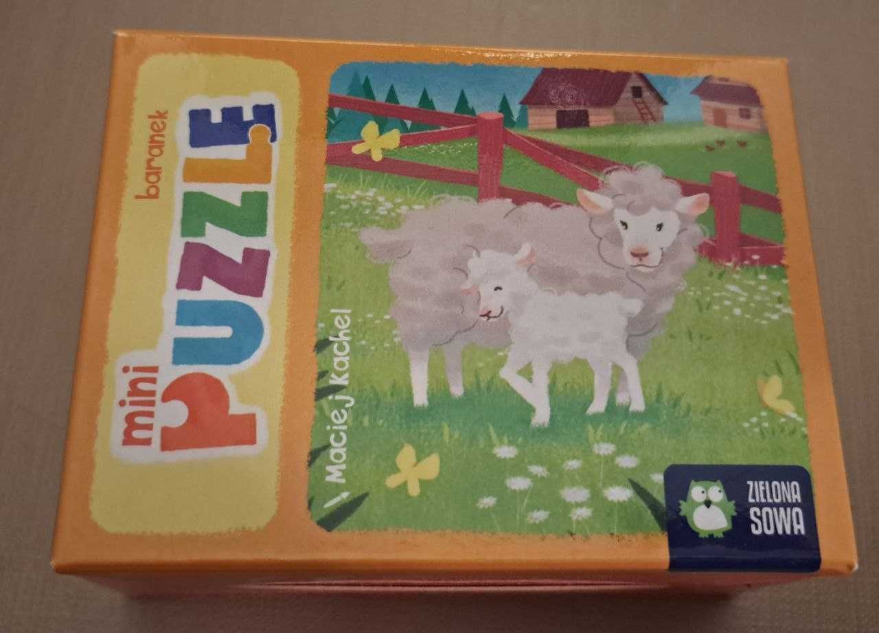 Puzzle mini Baranek, 25 el.  + Puzzle mini Jeżyk, 16 el. (partia)