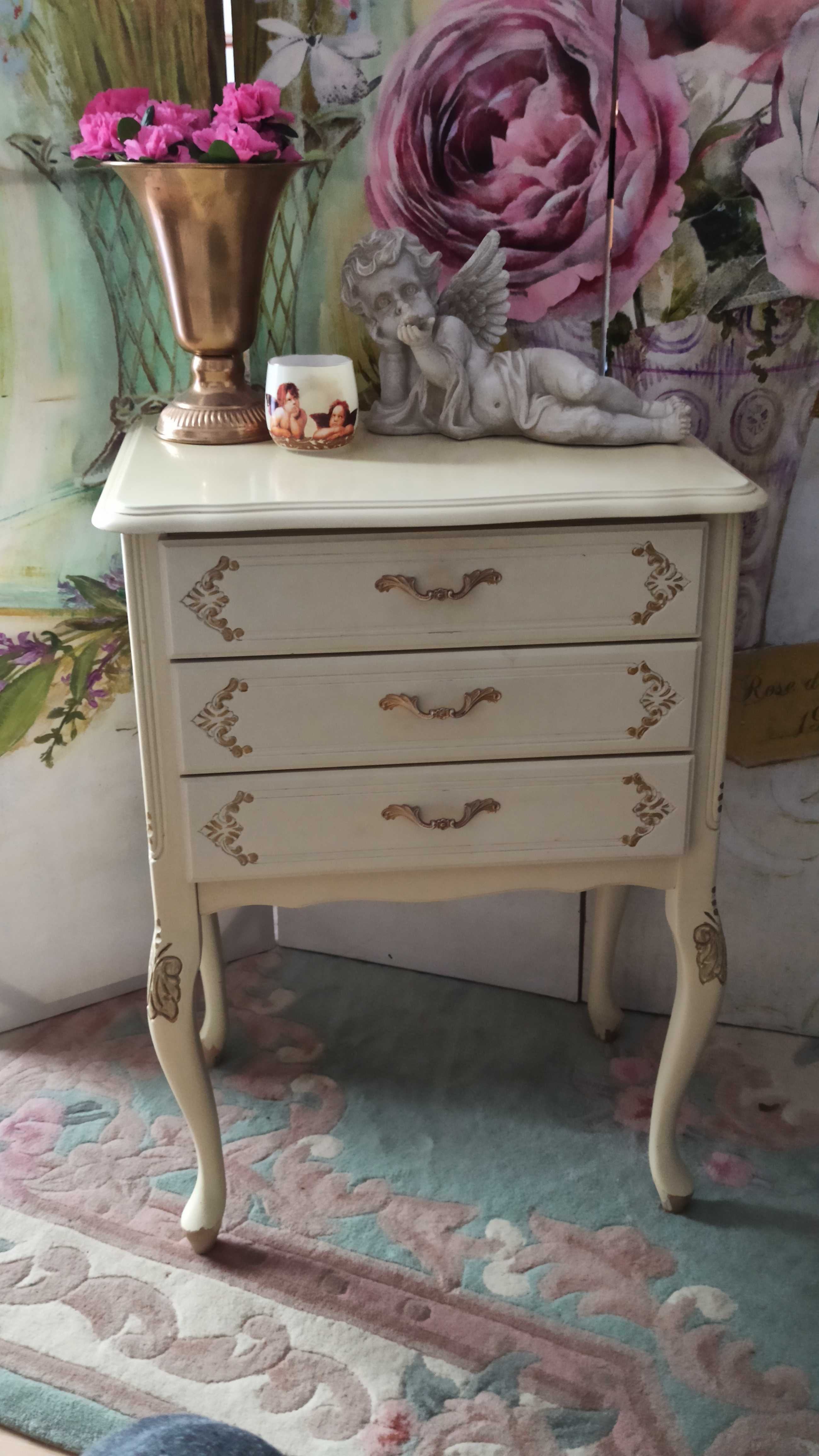 Komódka ludwikowska,szafeczka shabby chic